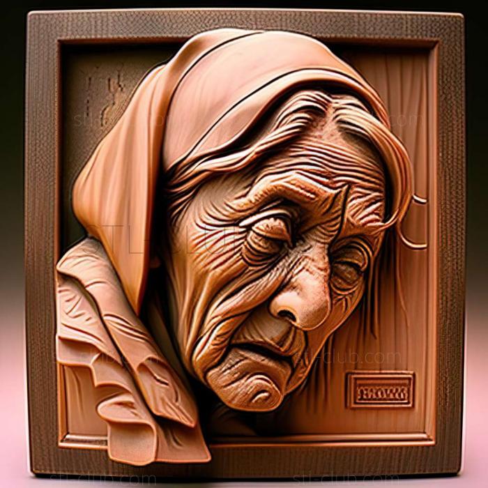 3D модель Сью Халстенберг, американская художница. (STL)